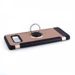 Wholesale Galaxy Note 8 360 Rotating Ring Stand Hybrid Case with Metal Plate (Rose Gold)